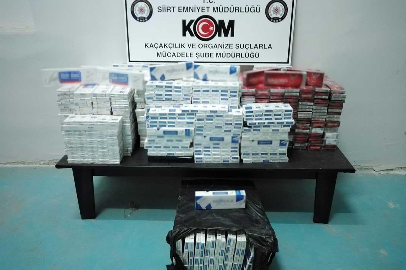 Siirt'te 5 Bin 340 paket gümrük kaçağı sigara ele geçirildi Siirt'te 5 Bin 340 paket gümrük kaçağı sigara ele geçirildi